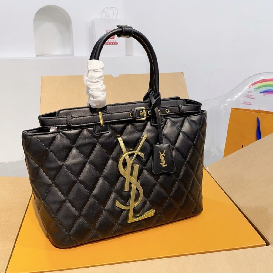 Alternative view of Saint Laurent Leather Leather Handbag Black 33Cm