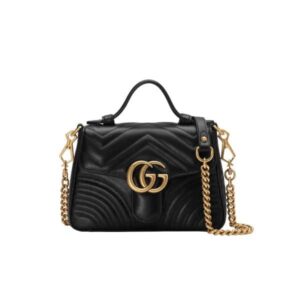 Gucci Gg Marmont Mini Top Handle Bag Black 20Cm 547260 Dtdit 1000
