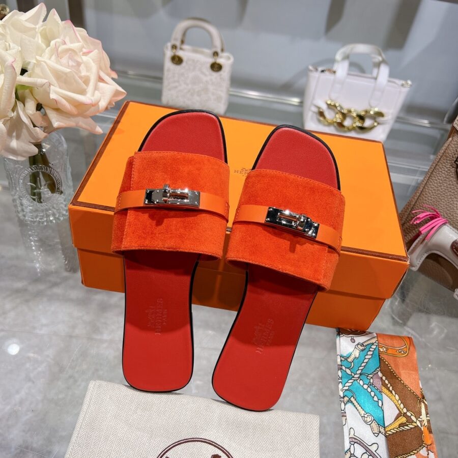 Alternative view of Hermes Giulia Sandal Orange H232130Z 5H360
