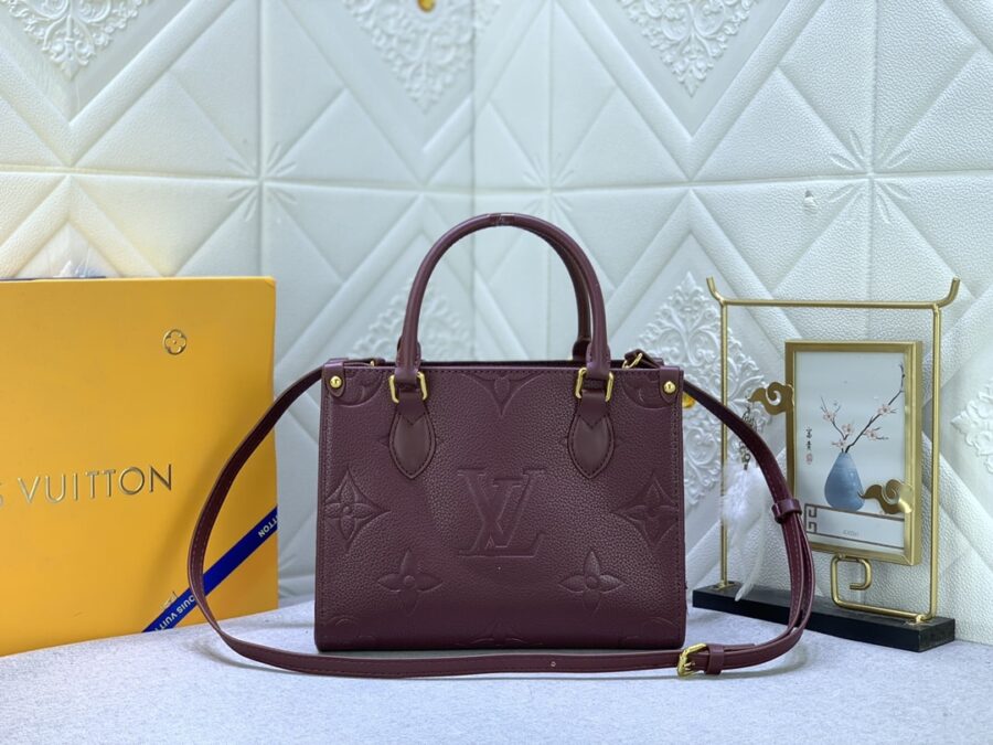 Alternative view of Louis Vuitton Onthego MM Monogram Empreinte Wine Red 25Cm M46601