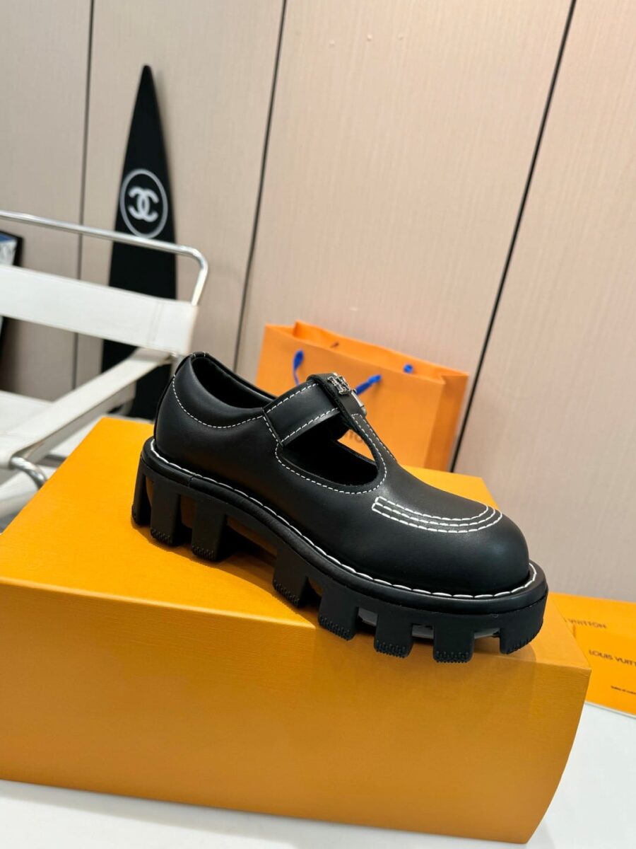 Alternative view of Louis Vuitton Lv Checker Mary Jane Black 1Acnow