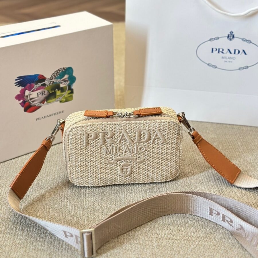 Alternative view of Prada Crochet Prada Brique Bag Natural 20Cm 2Vh173 2M2T F0018 V Nlo
