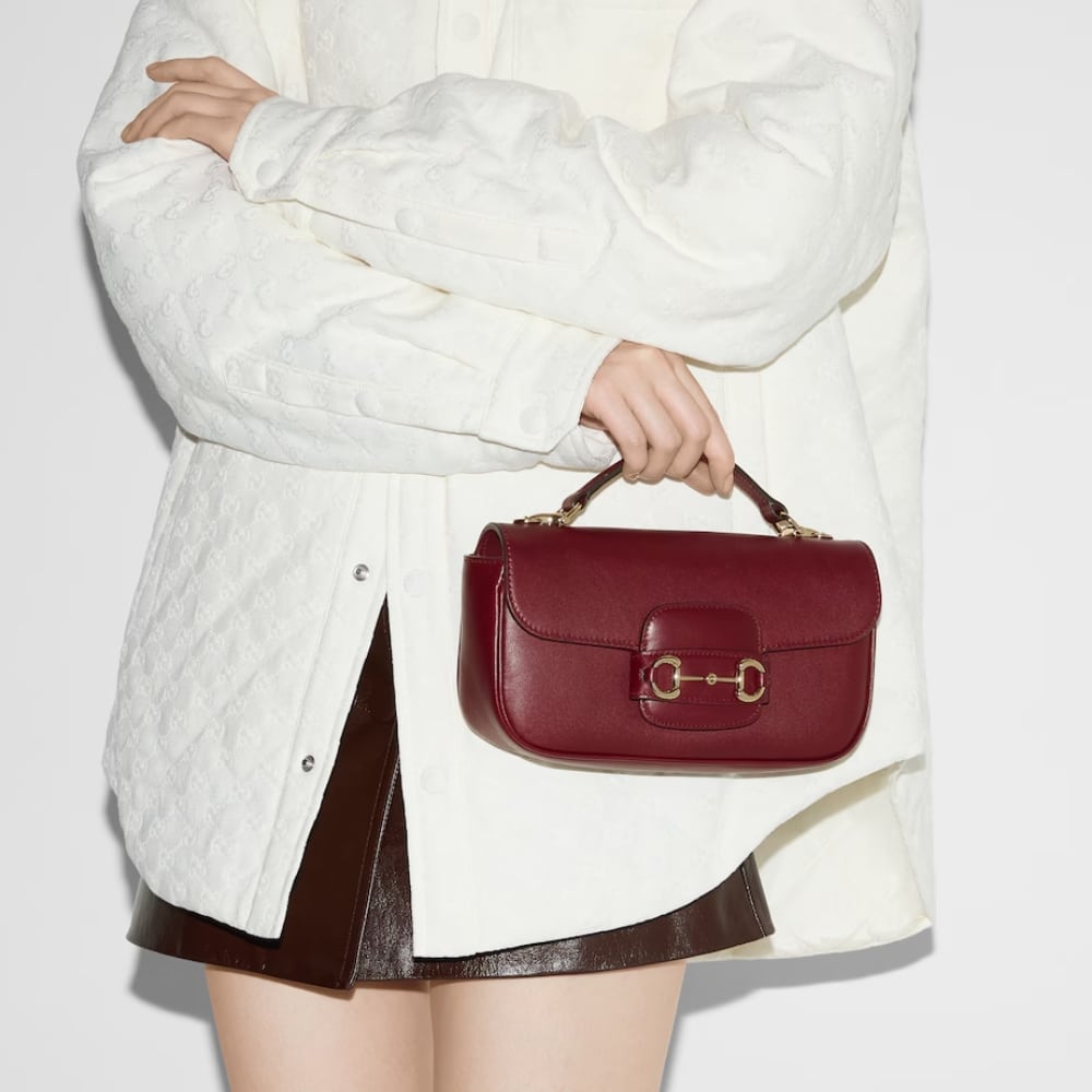 Gucci Horsebit 1955 Small Top Handle Bag Rosso Ancora Red 22Cm 815206 Aaec2 6207 - Image 3