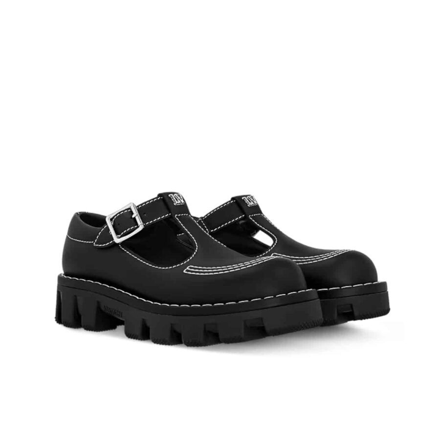 Louis Vuitton Lv Checker Mary Jane Black 1Acnow