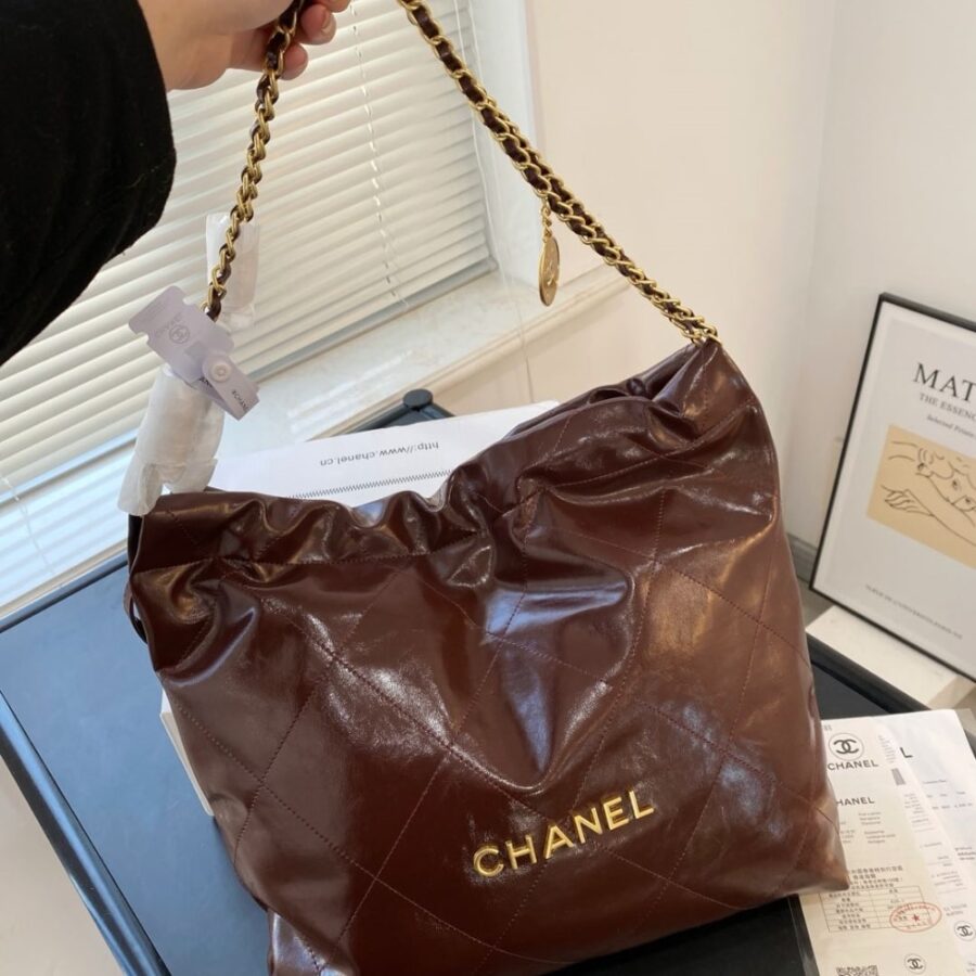 Alternative view of Chanel 22 Large Handbag Dark Brown 41cm