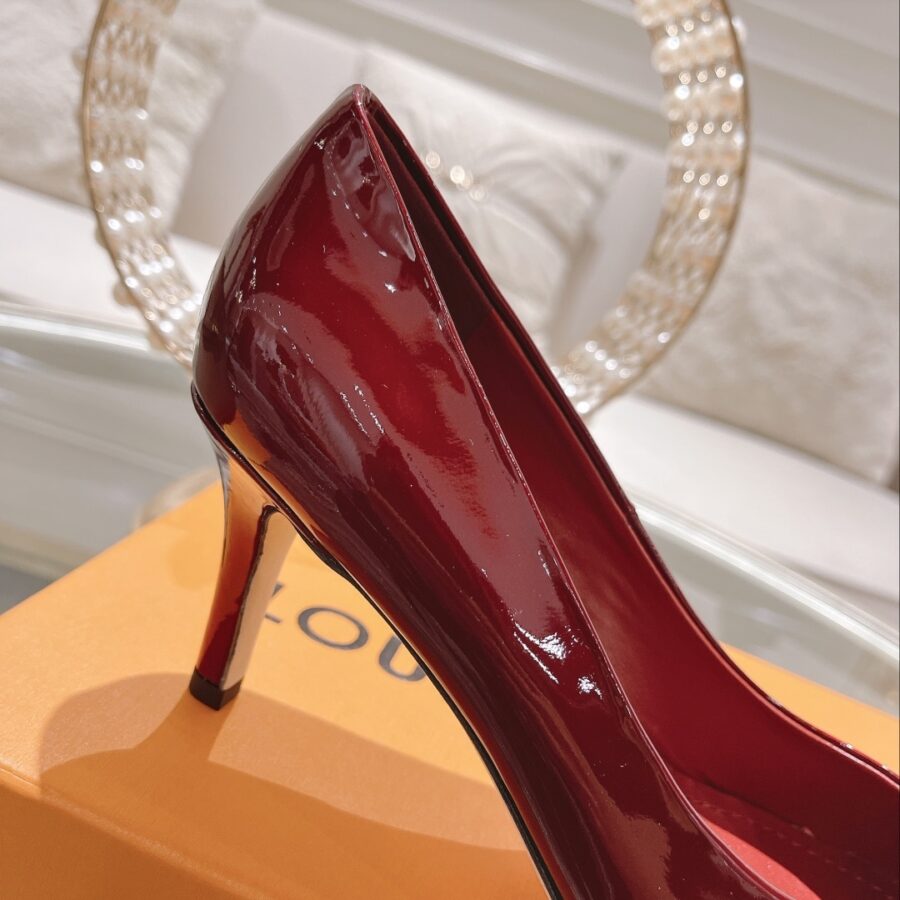 Alternative view of Louis Vuitton Patent Leather Pumps Dark Red