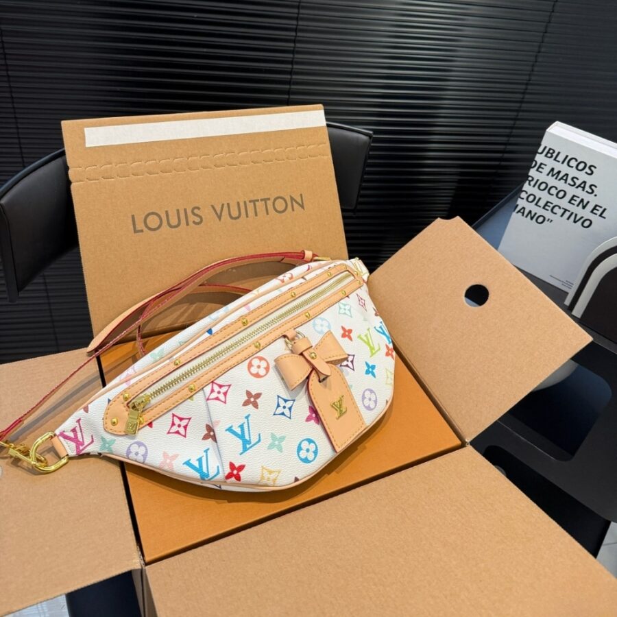 Alternative view of Louis Vuitton X Takashi Murakami High Rise White Multicolored 38cm M13660