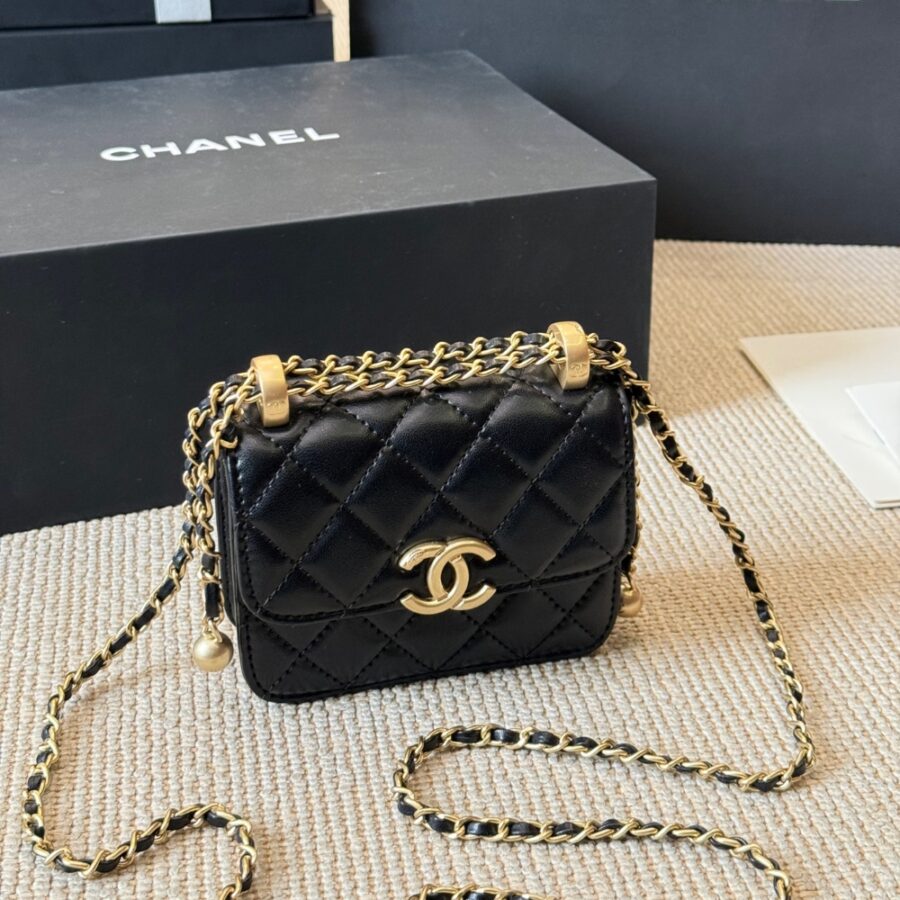 Alternative view of Chanel 21a Mini Flap Coin Purse With Chain Black 12cm Ap2290 B06092 94305