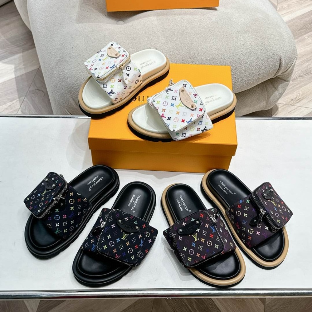 Louis Vuitton X Takashi Murakami Pool Pillow Flat Comfort Mule Blanc 1AGVQW - Image 7