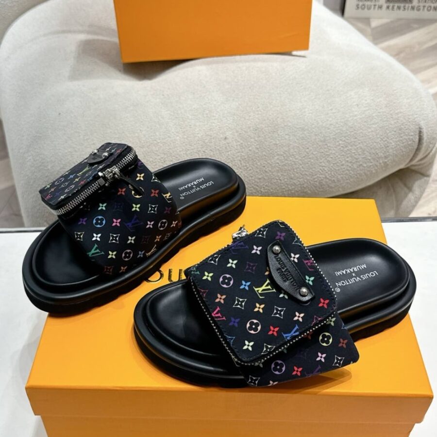 Alternative view of Louis Vuitton X Takashi Murakami Pool Pillow Flat Comfort Mule Black 1agvrf