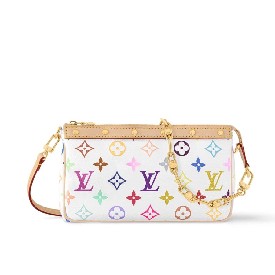 Louis Vuitton X Takashi Murakami Pochette Accessoires Multicolore White 22Cm M13404