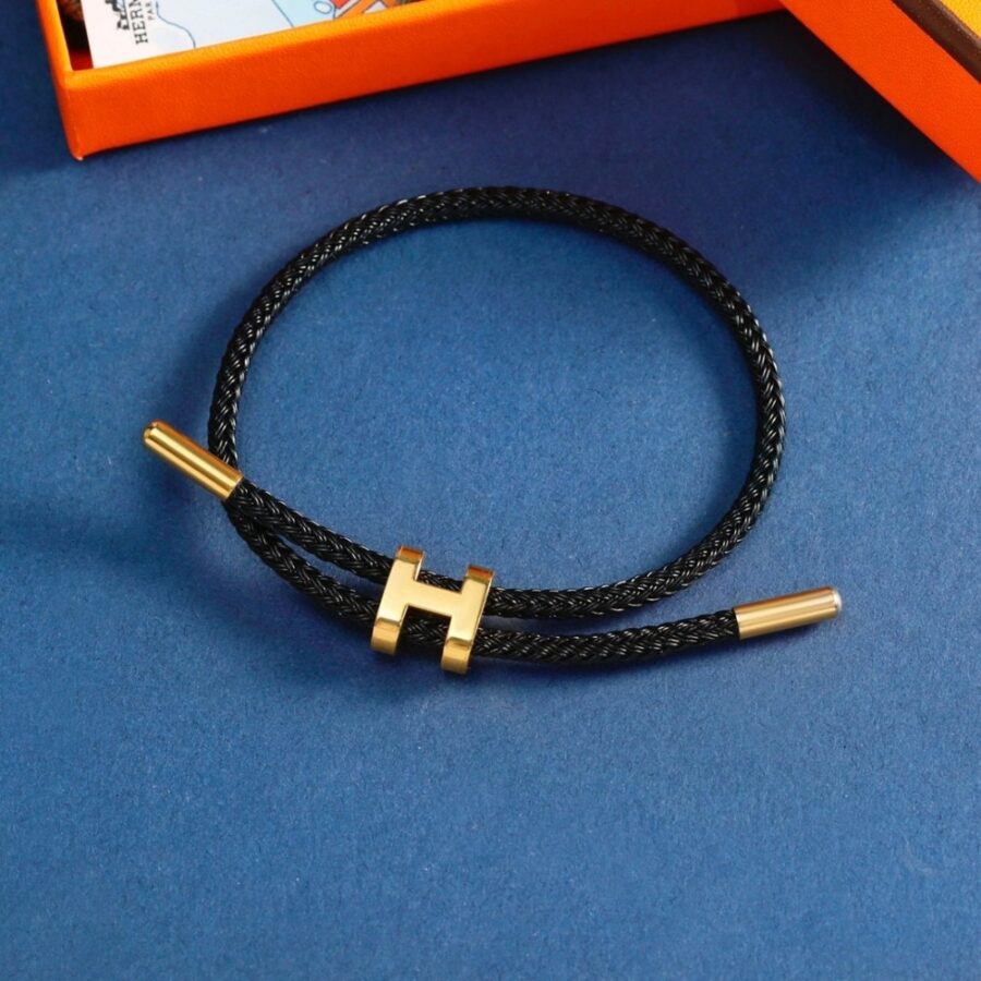 Alternative view of Hermes Rope Chain Bracelet Black