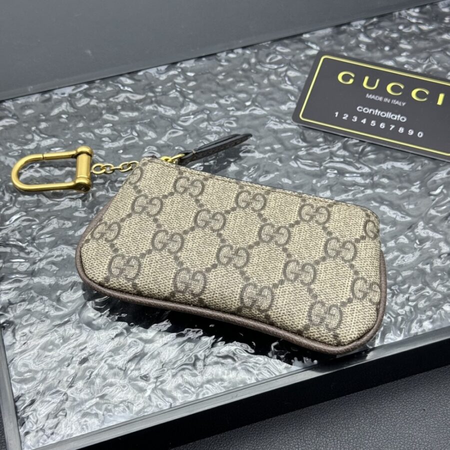 Alternative view of Gucci Gg Supreme Canvas Wallet Ophidia Key Case Beige And Ebony 12.5cm