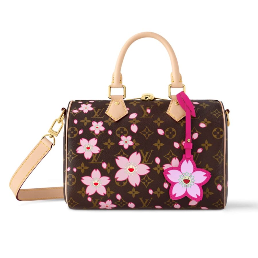 Louis Vuitton X TM Speedy Bandoulière 25 Cherry Blossom Sakura Brown 25Cm M14174