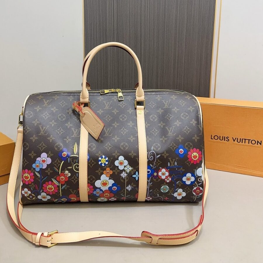 Alternative view of Louis Vuitton X Takashi Murakami Keepall Bandouliere 45 Brown 45Cm M14182