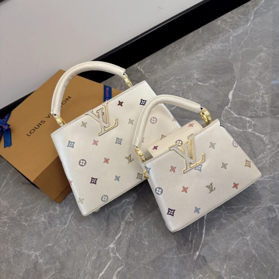 Alternative view of Louis Vuitton X Takashi Murakami Capucines BB Monogram White 27cm
