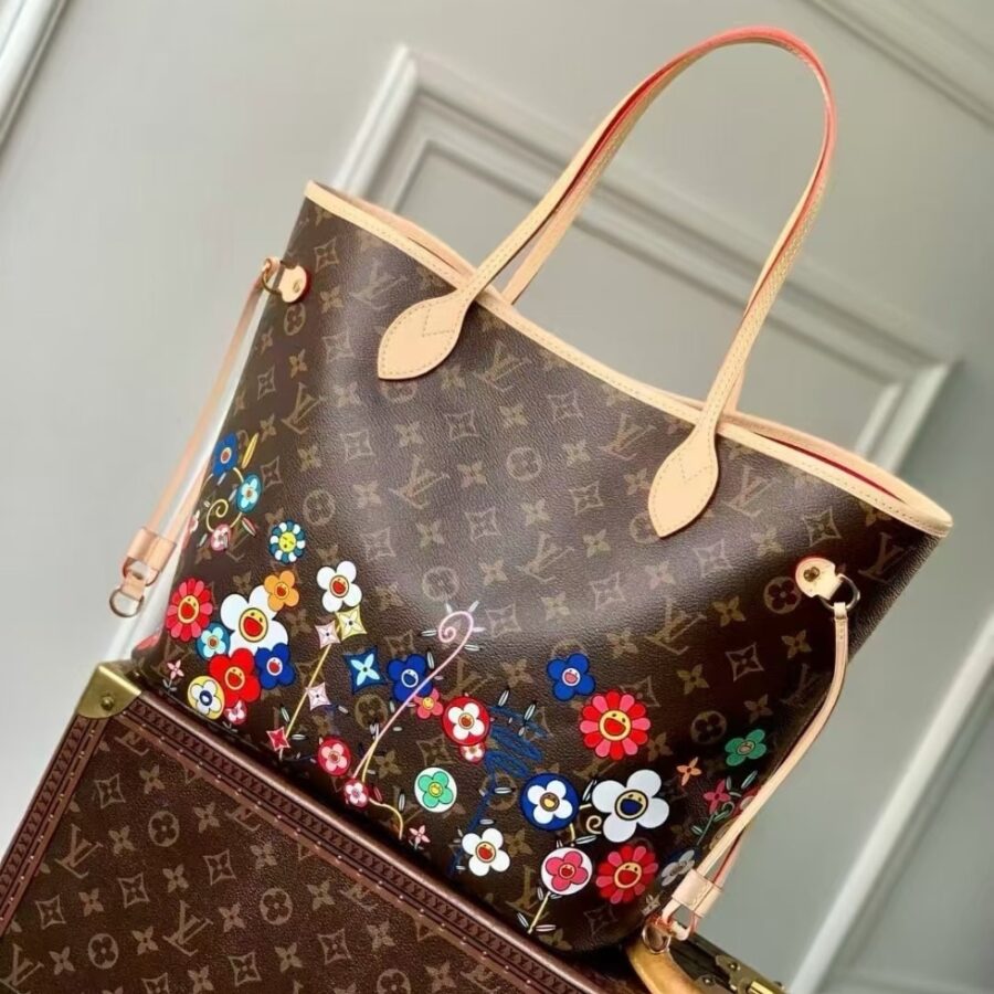 Alternative view of Louis Vuitton X Takashi Murakami Neverfull MM Superflat Brown 32cm M13271