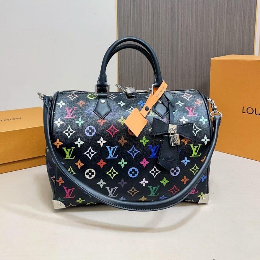 Alternative view of Louis Vuitton X Takashi Murakami Speedy Soft Black 30cm M13257