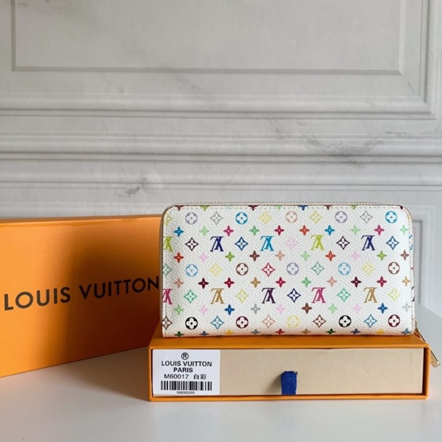 Alternative view of Louis Vuitton X Takashi Murakami Zippy Wallet White Multicolored 19cm M13922