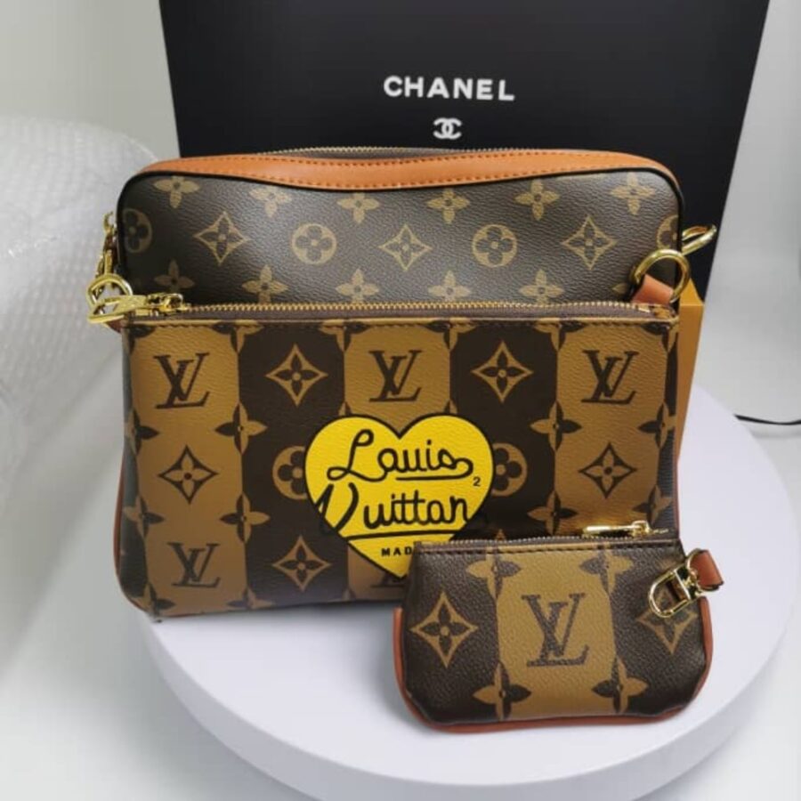 Alternative view of Louis Vuitton Trio Messenger Bag Monogram Stripes Brown 25cm M45965