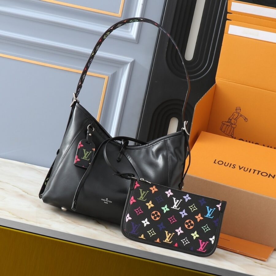 Alternative view of Louis Vuitton X Takashi Murakami Carryall Vibe MM Black 29cm M13105