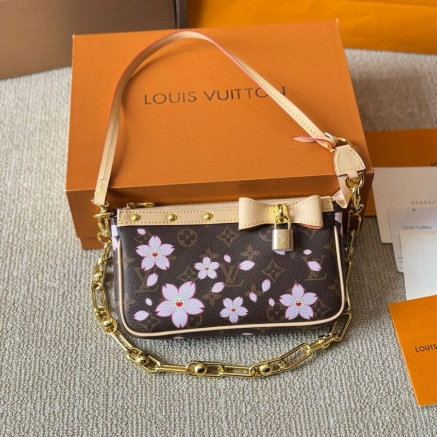 Alternative view of Louis Vuitton X Murakami Pochette Accessoires Sakura Brown 22Cm M13666