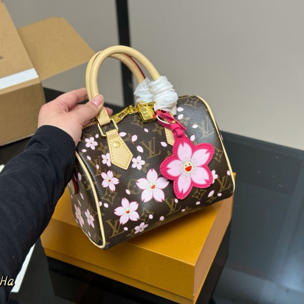 Louis Vuitton X TM Speedy Bandoulière 25 Cherry Blossom Sakura Brown 25Cm M14174 - Image 3