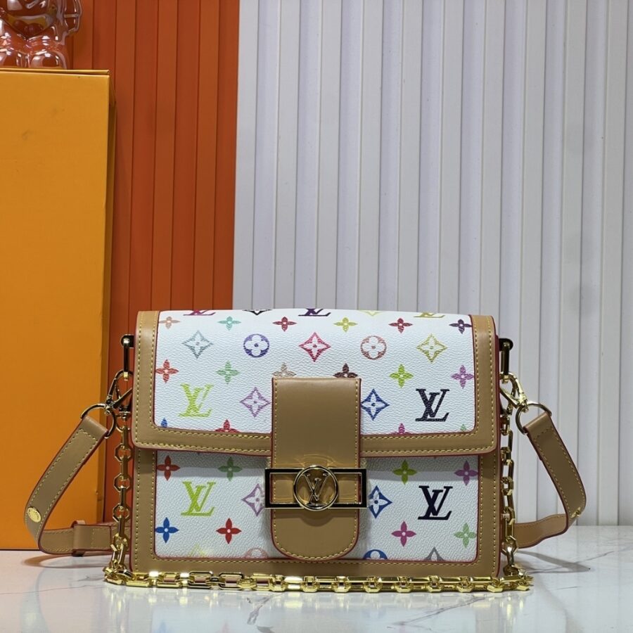 Alternative view of Louis Vuitton X Murakami Dauphine Soft GM Monogram Canvas White 25cm M13255