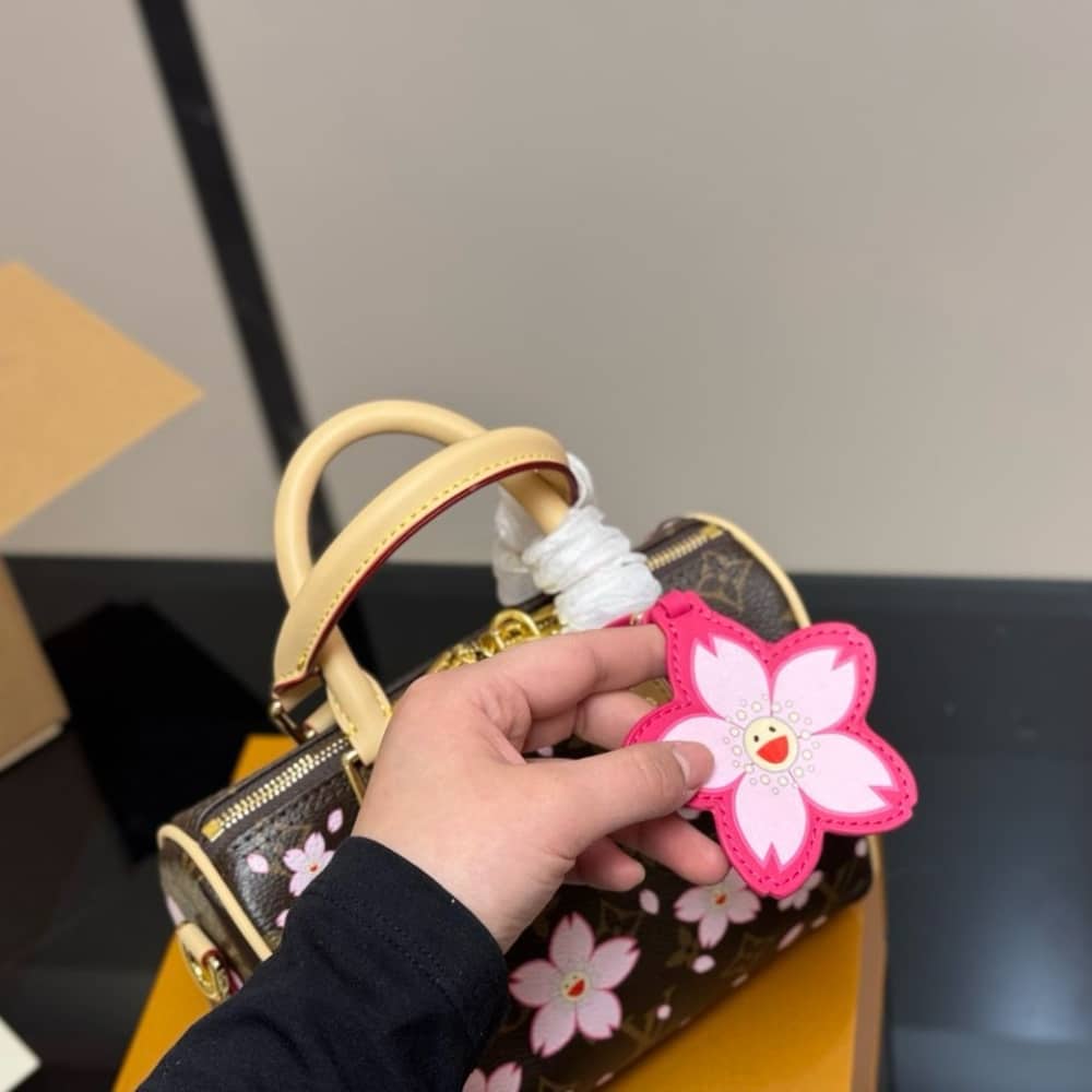 Louis Vuitton X TM Speedy Bandoulière 25 Cherry Blossom Sakura Brown 25Cm M14174 - Image 4