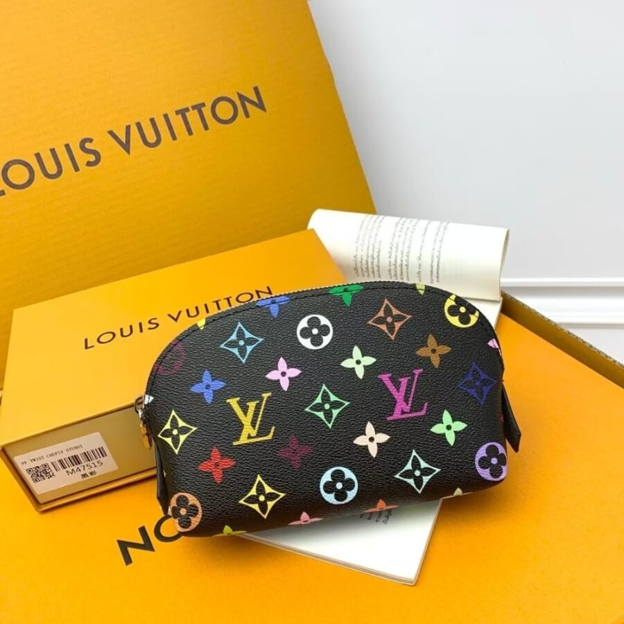 Alternative view of Louis Vuitton X Murakami Cosmetic Pouch PM Monogram Black 19cm