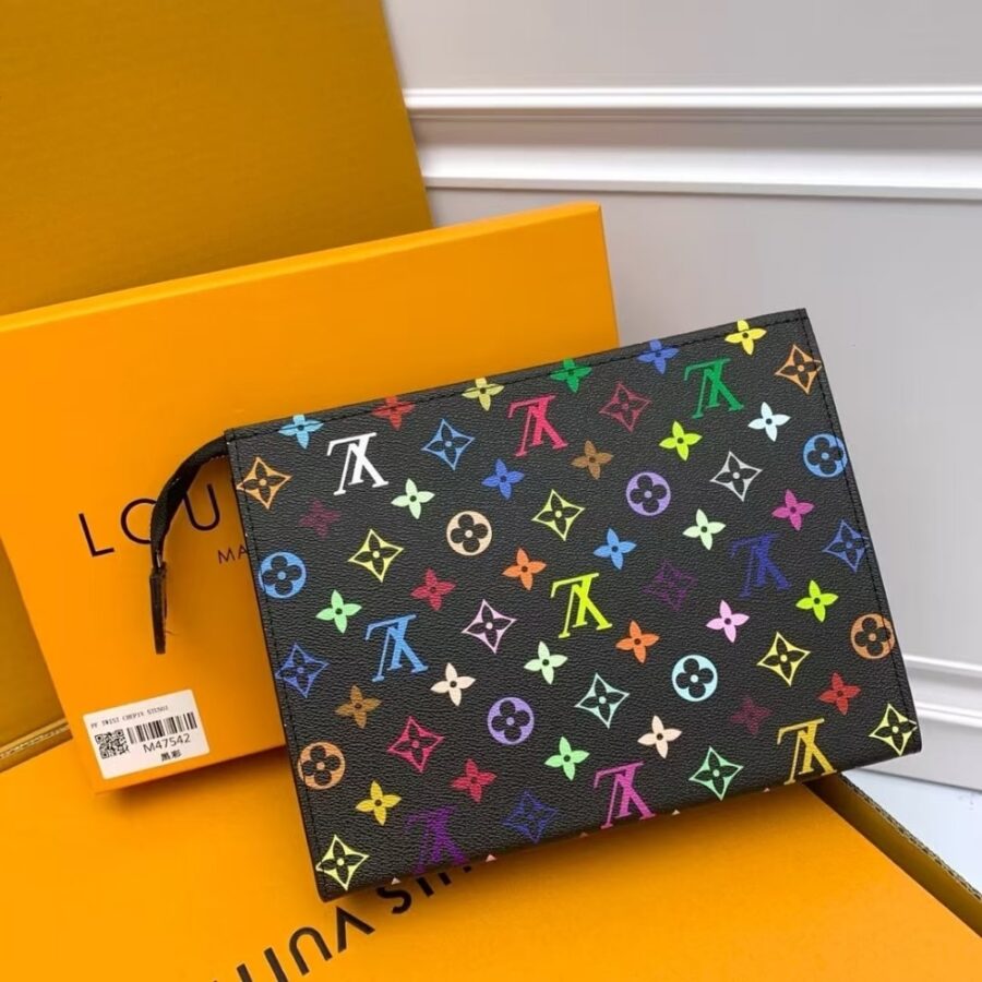 Alternative view of Louis Vuitton X Murakami Toiletry Pouch Monogram Black 25Cm M13746