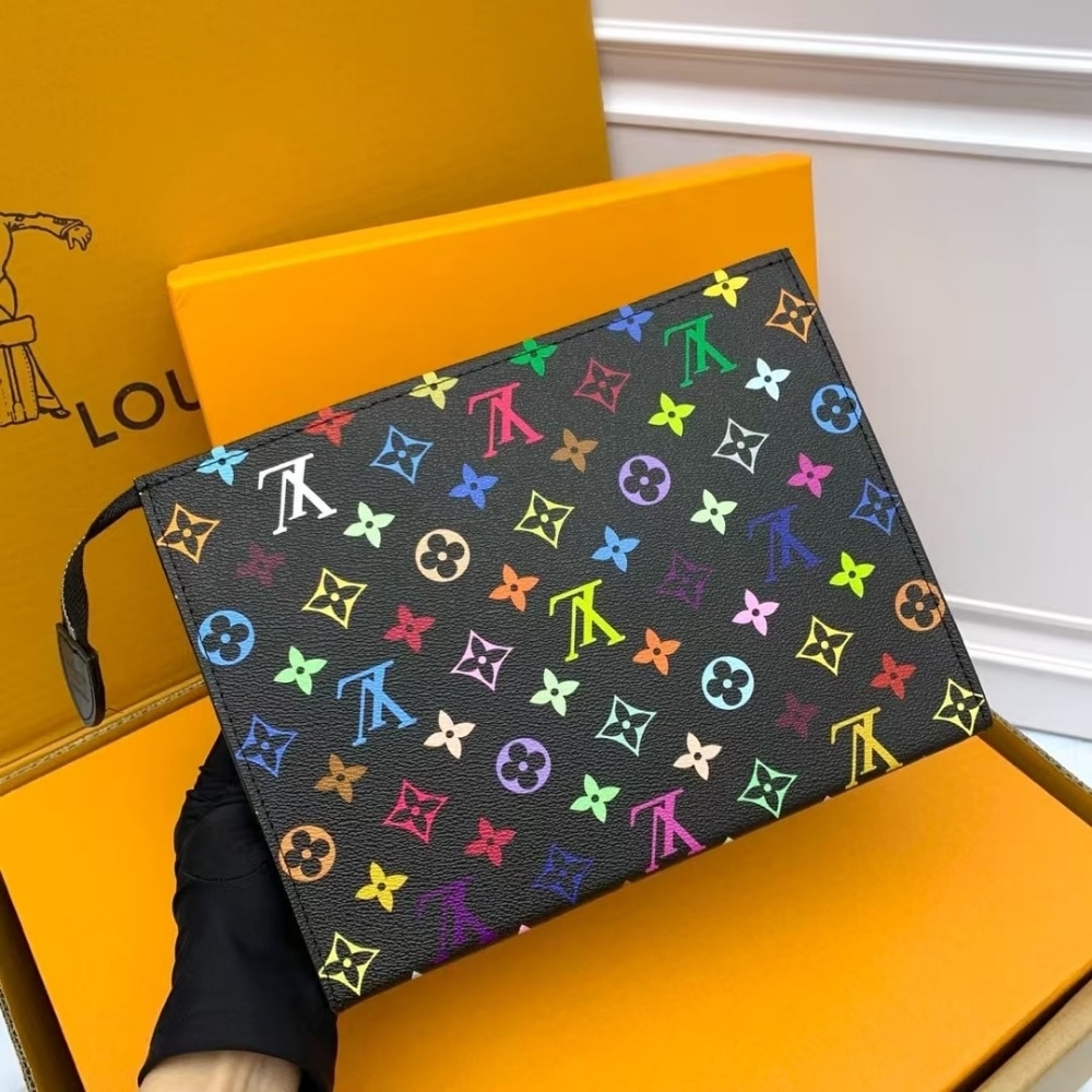 Louis Vuitton X Murakami Toiletry Pouch Monogram Black 25Cm M13746 - Image 3