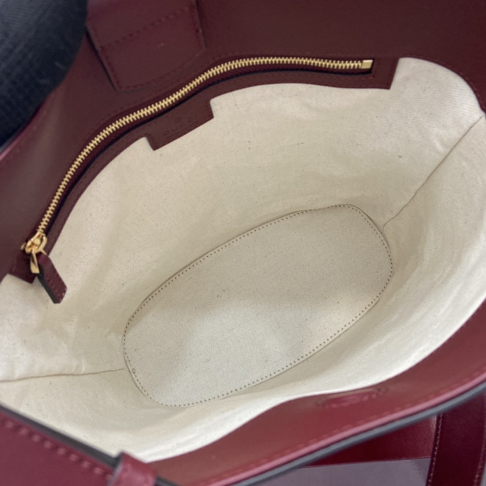 Gucci 73 Small Bucket Bag Rosso Ancora Red Smooth Leather 20Cm 833665 AAEC2 6207 - Image 3