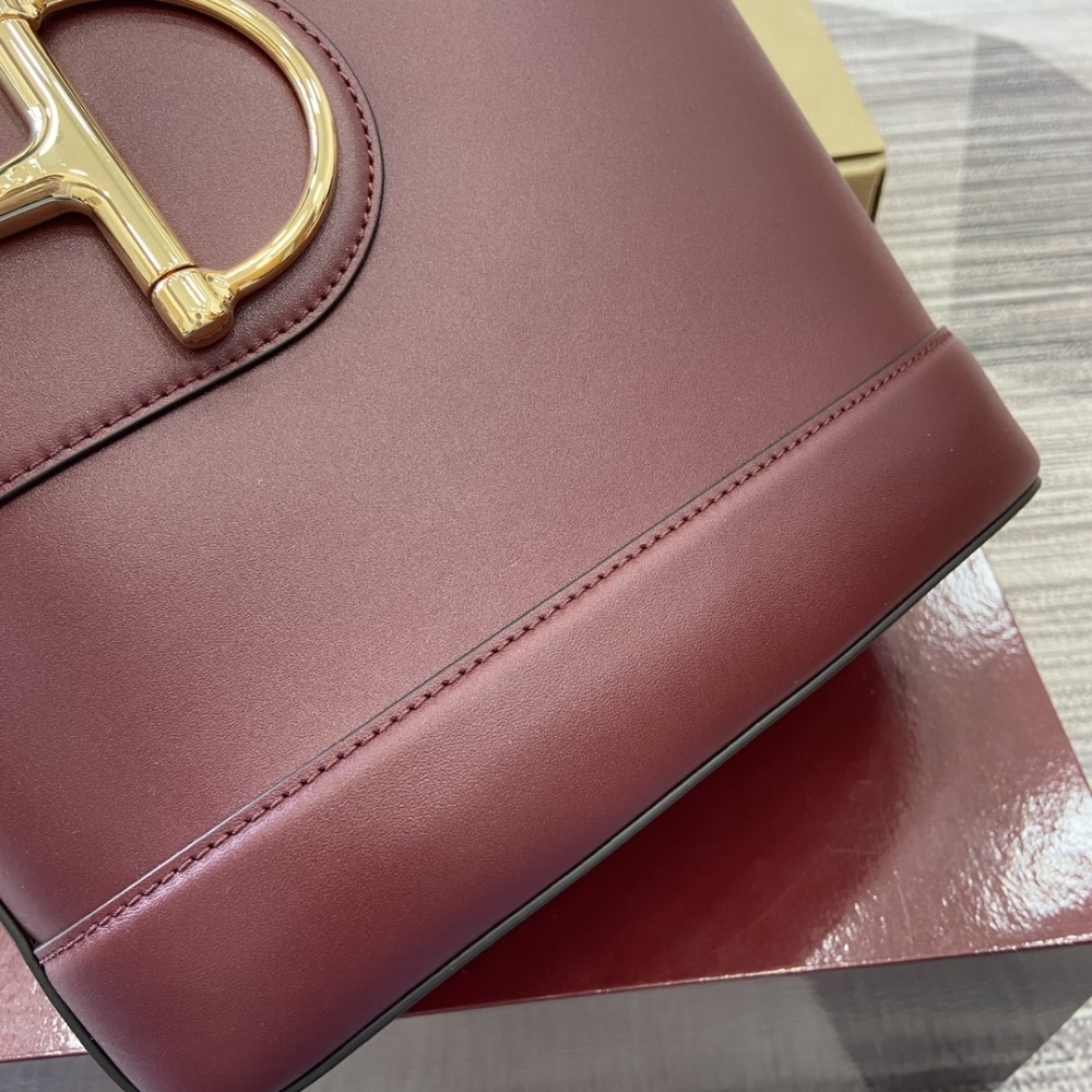 Gucci 73 Small Bucket Bag Rosso Ancora Red Smooth Leather 20Cm 833665 AAEC2 6207 - Image 6
