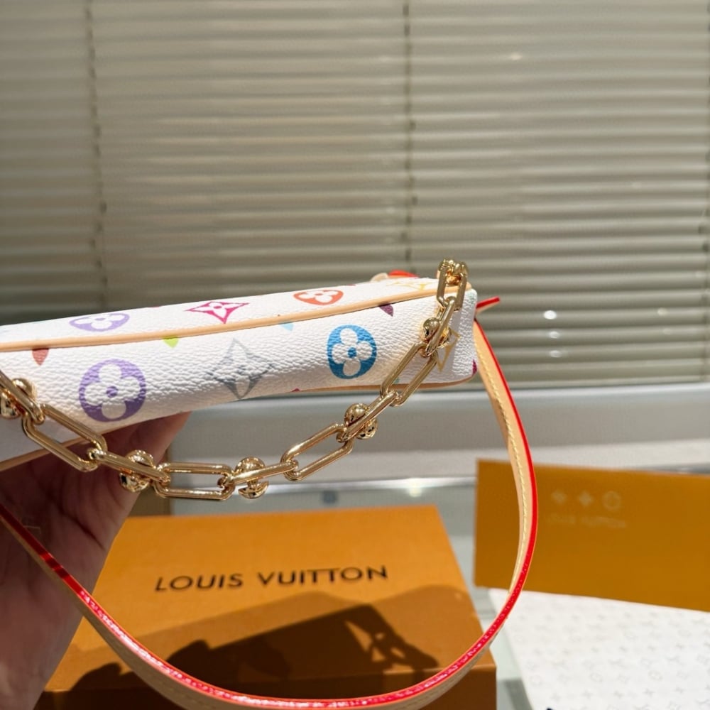 Louis Vuitton X Takashi Murakami Pochette Accessoires Multicolore White 22Cm M13404 - Image 4