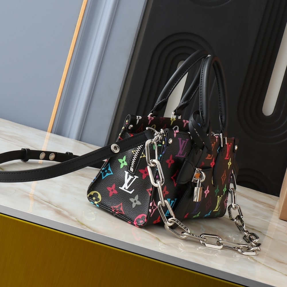 Louis Vuitton X Takashi Murakami Onthego East West Chain Black 25cm M13260 - Image 4