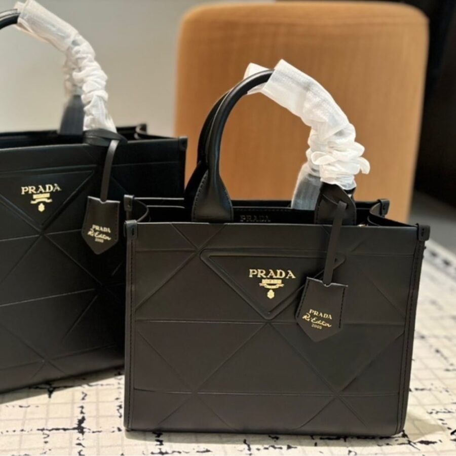 Alternative view of Prada Small Symbole Bag With Topstitching Black 28cm 1ba379 Ask F0002 V Oco