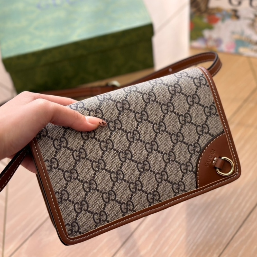 Gucci Gg Emblem Super Mini Shoulder Bag Beige 20cm 820688 Fad6l 9758 - Image 2