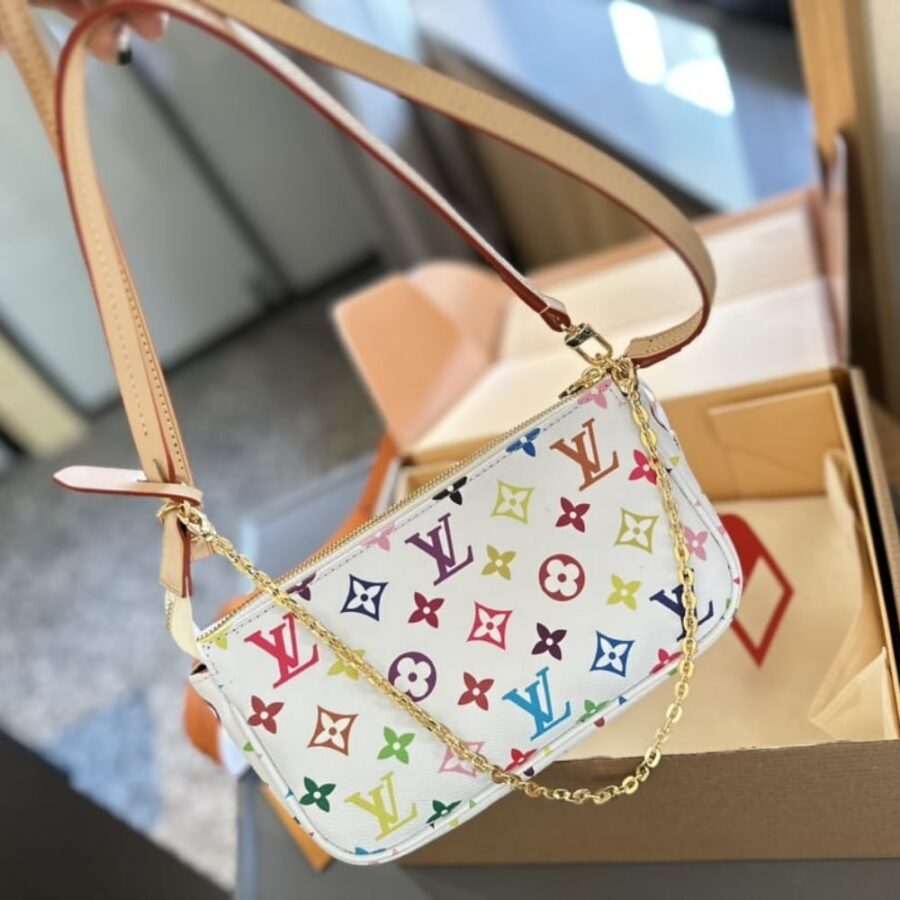 Alternative view of Louis Vuitton X Takashi Murakami Pochette Multicolor 23cm