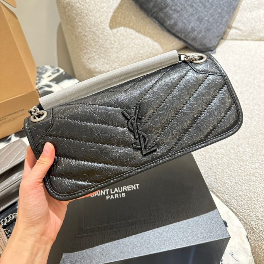 Alternative view of Saint Laurent Mini Matelasse Monogram Niki Bag Black 26cm