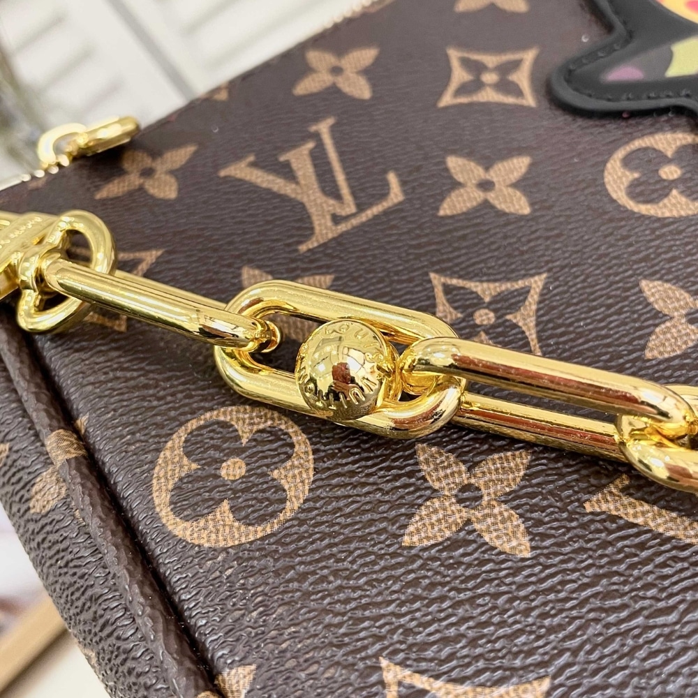 Louis Vuitton X Takashi Murakami Pochette Monogram Brown 28cm M13440 - Image 4