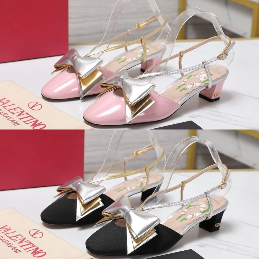 Alternative view of Valentino Bowow Slingback Pumps Black 6w2s0lb6qlj R1v