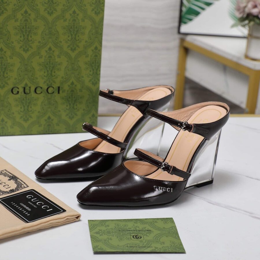 Alternative view of Gucci Women's Wedge Mule Black 827856 Clg00 1000