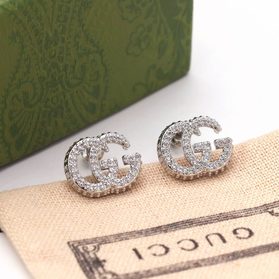 Alternative view of Gucci Gg Marmont Crystal Stud Earrings 814432 J3f42 8162