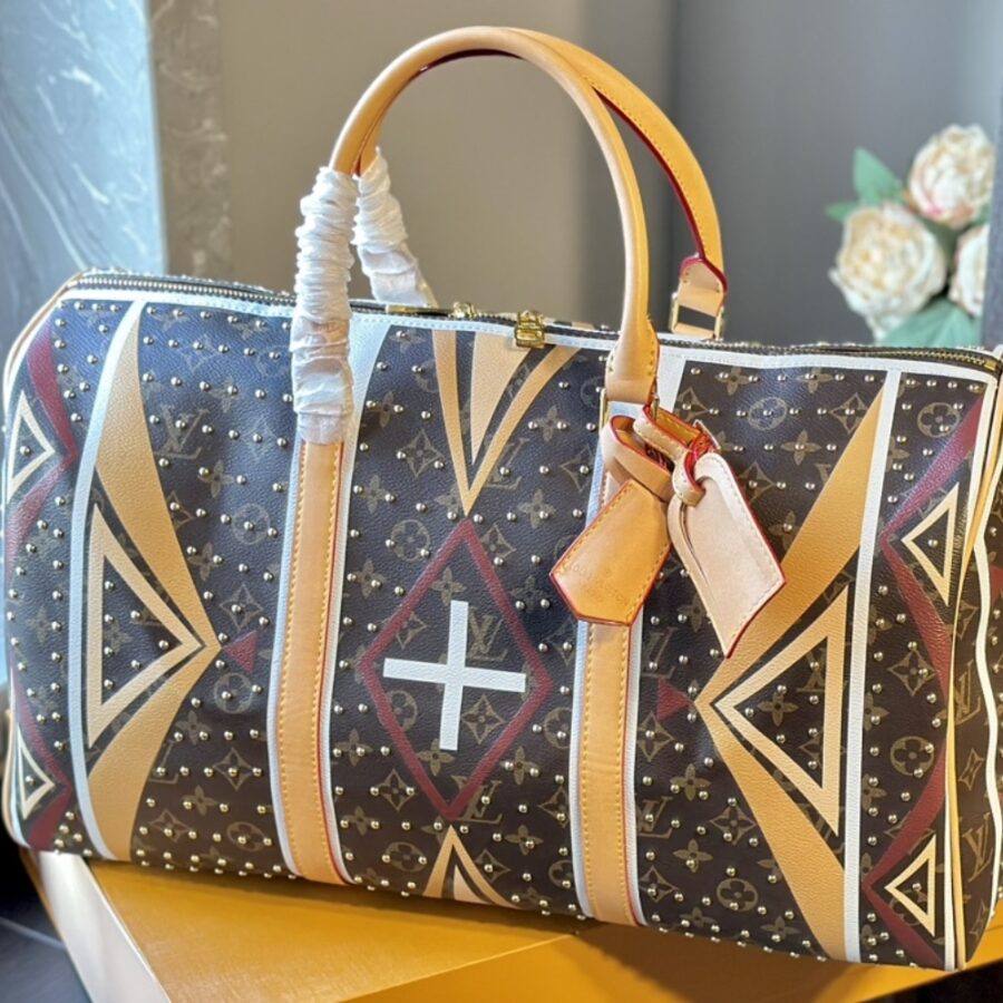 Alternative view of Louis Vuitton Keepall Bandoulière Monogram Canvas Brown And Yellow 45cm