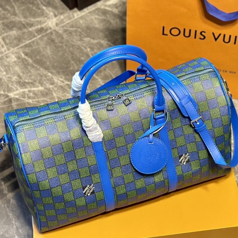 Alternative view of Louis Vuitton Keepall Bandoulière Blue Green 45cm