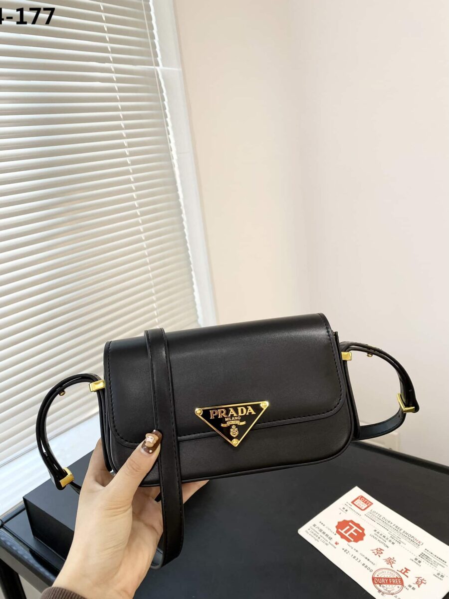 Alternative view of Prada Leather Shoulder Bag Black 21cm 1bd339 Ask F0002 V Mto