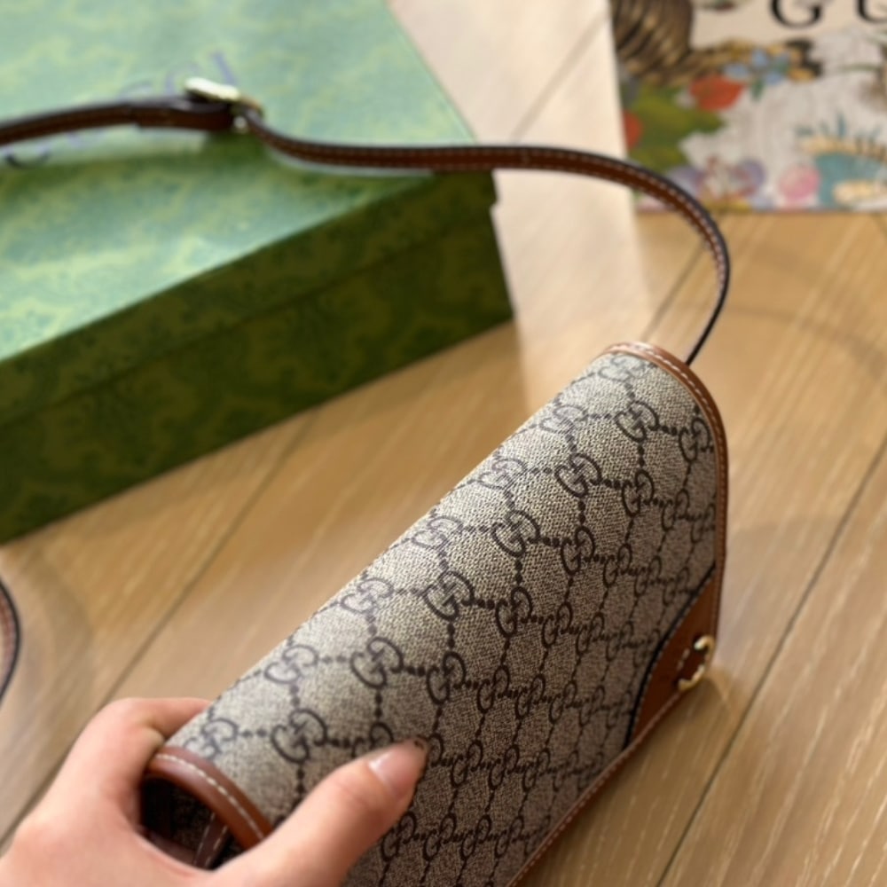 Gucci Gg Emblem Super Mini Shoulder Bag Beige 20cm 820688 Fad6l 9758 - Image 6