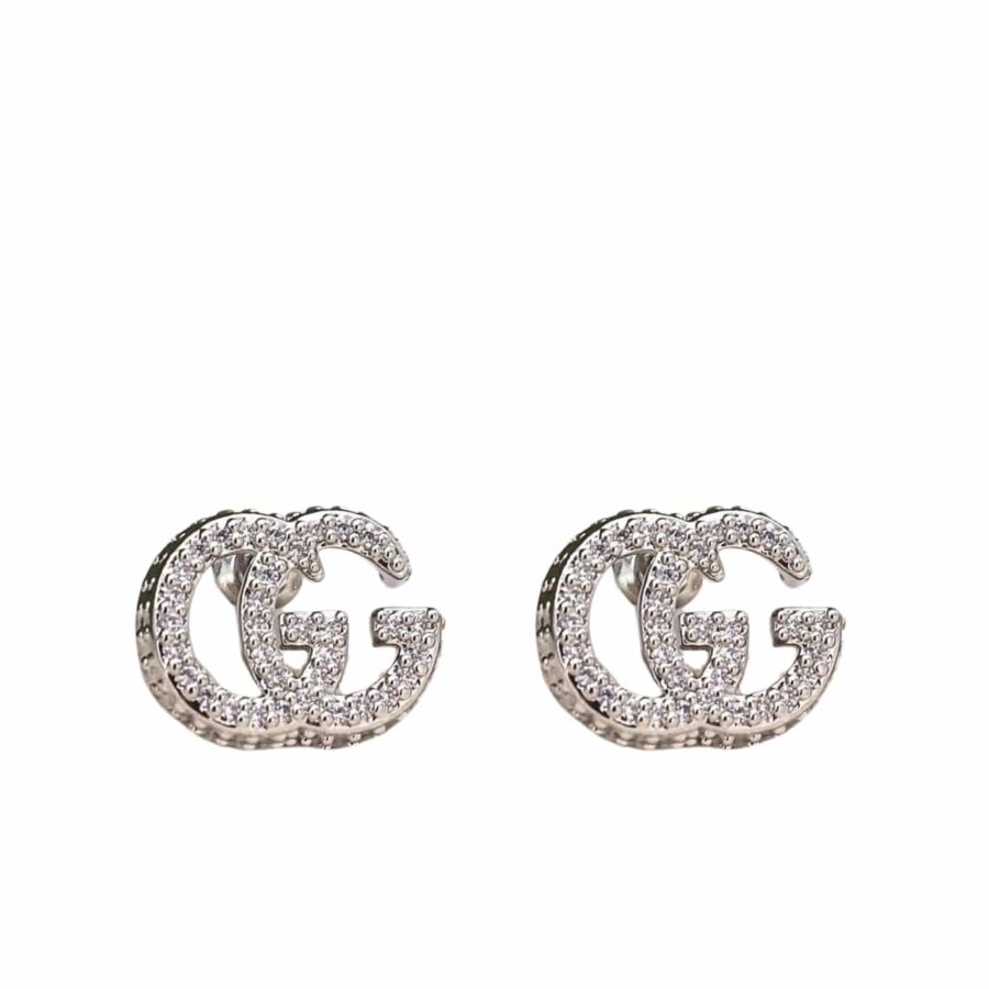 Gucci Gg Marmont Crystal Stud Earrings 814432 J3f42 8162