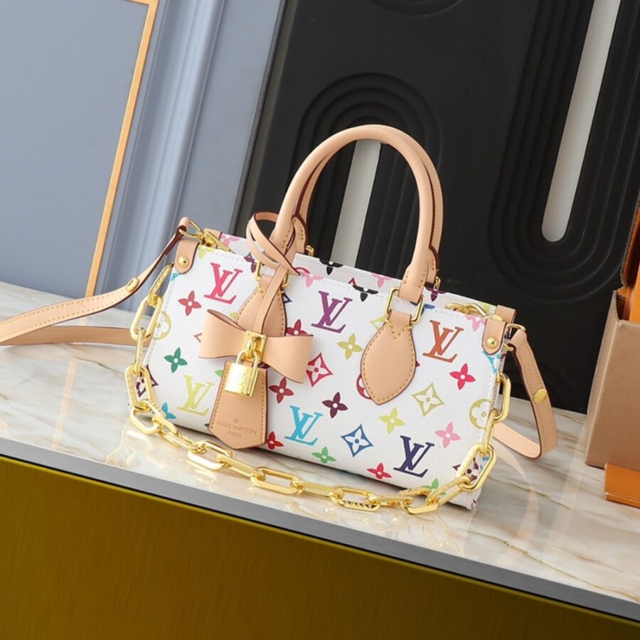 Alternative view of Louis Vuitton X Takashi Murakami Onthego East West Chain White 25Cm